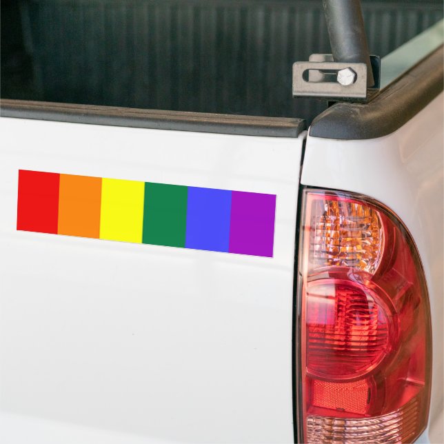 Autocollant De Voiture Drapeau arc-en-ciel gay pride (Sur camion)