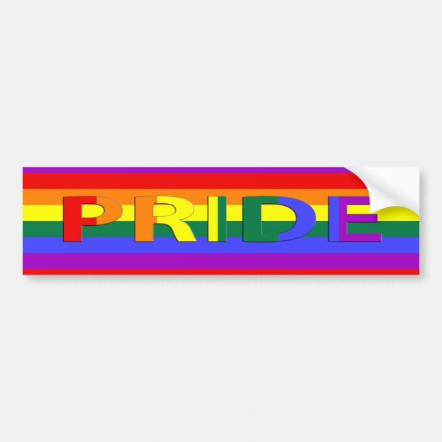 Autocollant De Voiture Drapeau arc-en-ciel LGBT Pride (Devant)