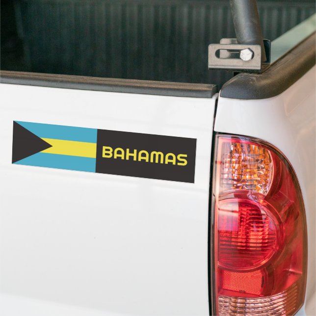 Autocollant De Voiture Drapeau Bahamas (Sur camion)