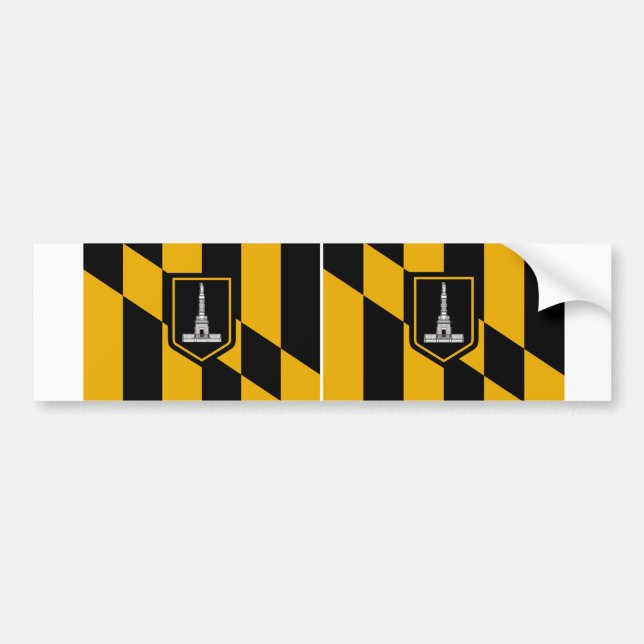 Autocollant De Voiture Drapeau Baltimore (Devant)