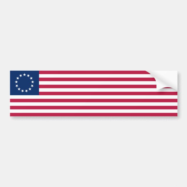 Autocollant De Voiture Drapeau Betsy Ross (Devant)