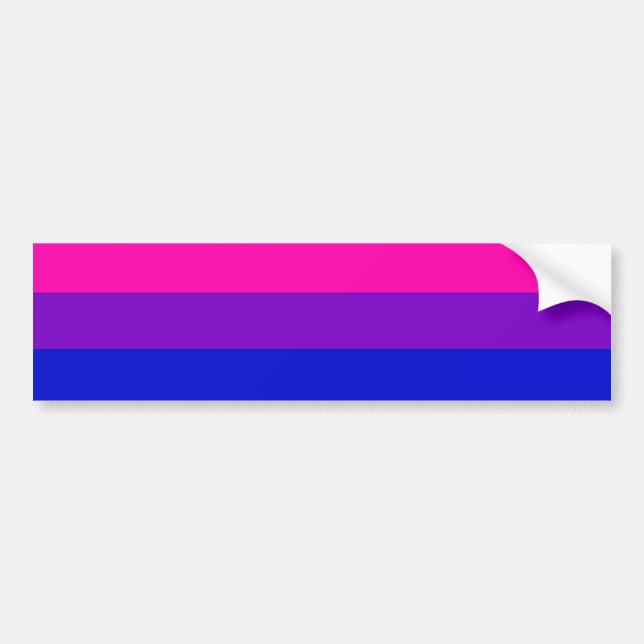 Autocollant De Voiture Drapeau bisexuel de fierté (Devant)