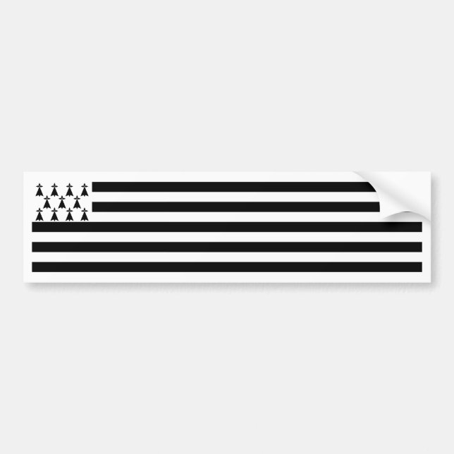 Autocollant De Voiture Drapeau breton patriotique (Devant)