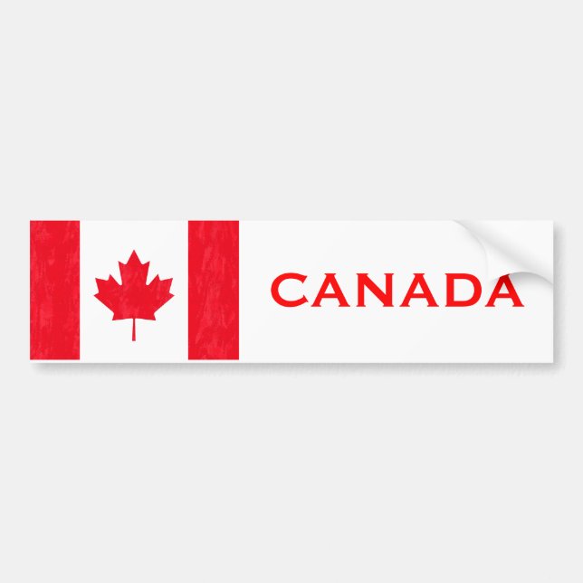 AUTOCOLLANT DE VOITURE DRAPEAU CANADIEN (Devant)