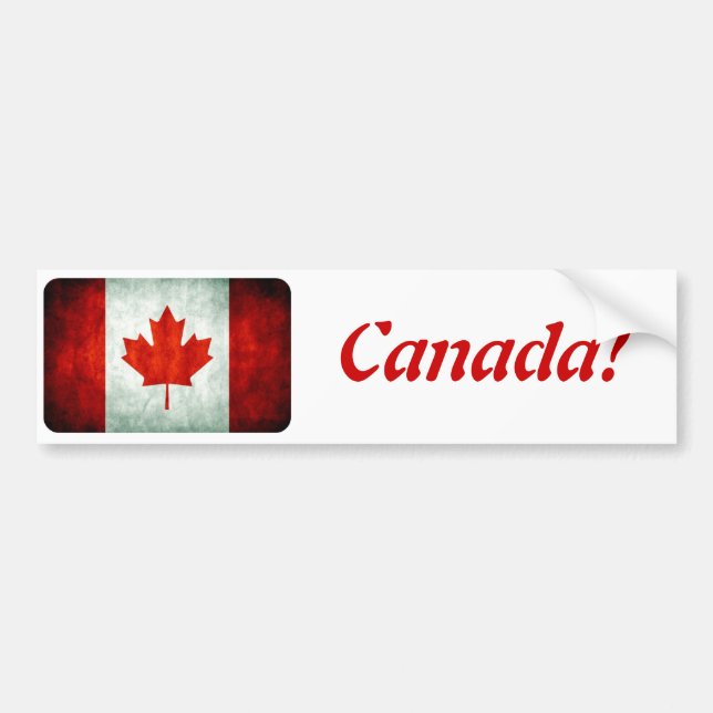 Autocollant De Voiture Drapeau canadien en détresse (Devant)