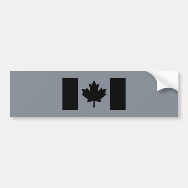 Autocollant De Voiture Drapeau canadien en noir (Devant)