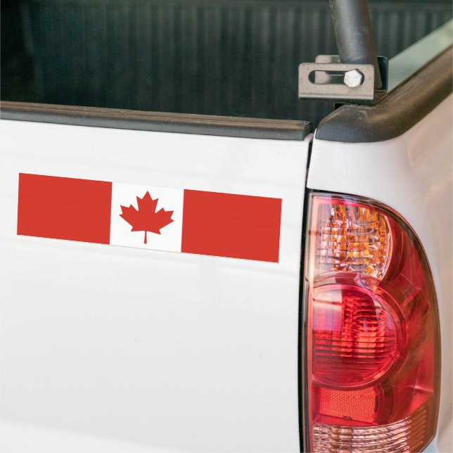Autocollant De Voiture Drapeau canadien (Feuille d'érable) (Canada) (Sur camion)