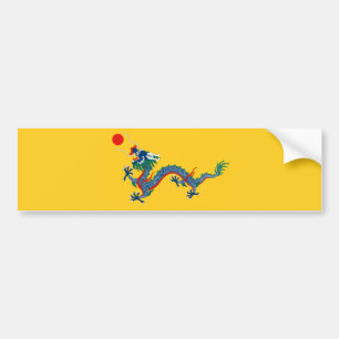 Autocollant De Voiture Drapeau chinois de dynastie Qing (dragon chinois) 