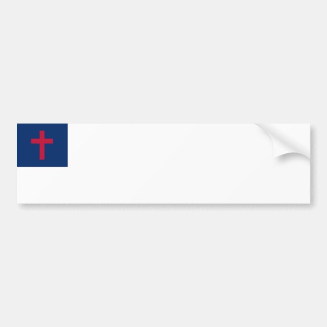 Autocollant De Voiture Drapeau chrétien (Devant)
