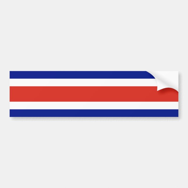 Autocollant De Voiture Drapeau civil du Costa Rica (Devant)