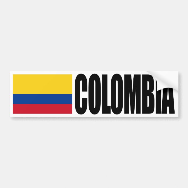 Autocollant De Voiture Drapeau Colombie (Devant)
