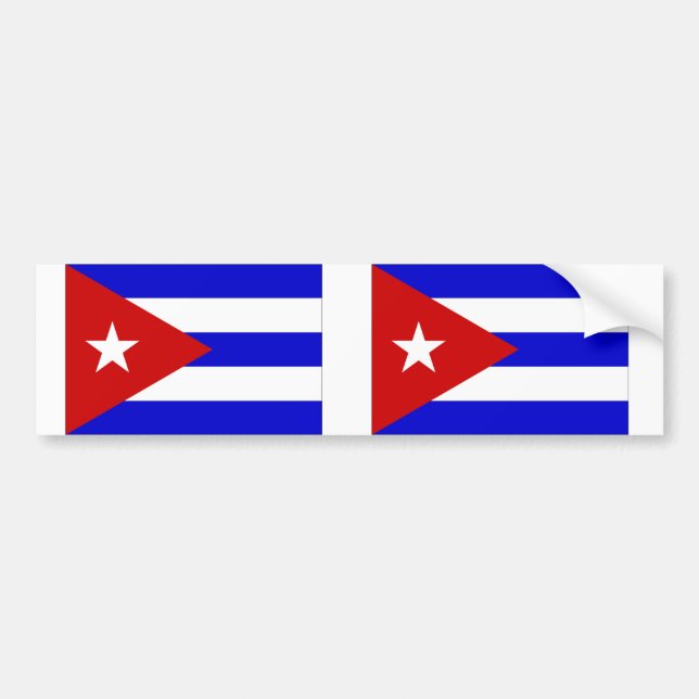 Autocollant De Voiture Drapeau Cuba (Devant)