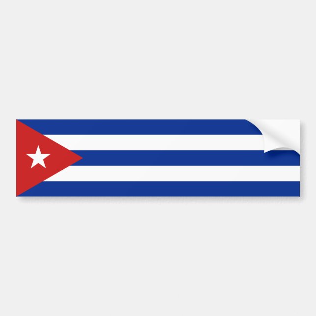 Autocollant De Voiture Drapeau Cuba (Devant)