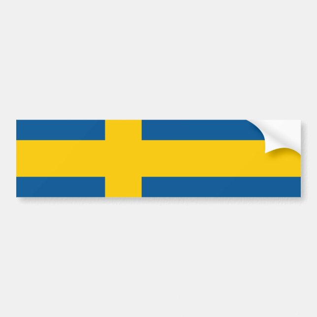Autocollant De Voiture Drapeau d'adhésif pour pare-chocs de la Suède (Devant)