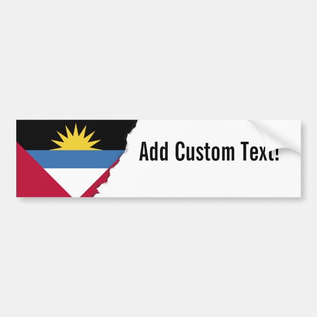 Autocollant De Voiture Drapeau d'Antigua-et-Barbuda (Devant)