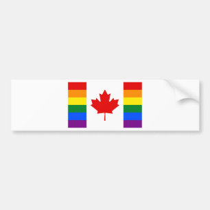 Autocollant De Voiture Drapeau d'arc-en-ciel de fierté du Canada