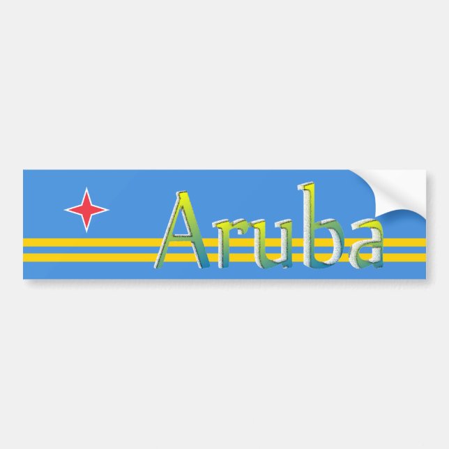 Autocollant De Voiture Drapeau d'Aruba (Devant)