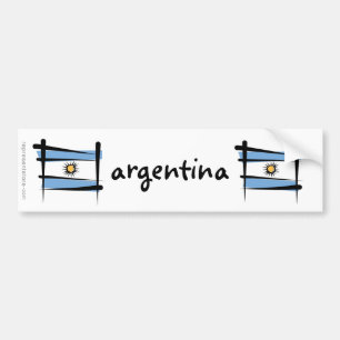 Autocollant De Voiture Drapeau de brosse de l'Argentine