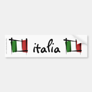 Autocollant De Voiture Drapeau de brosse de l'Italie