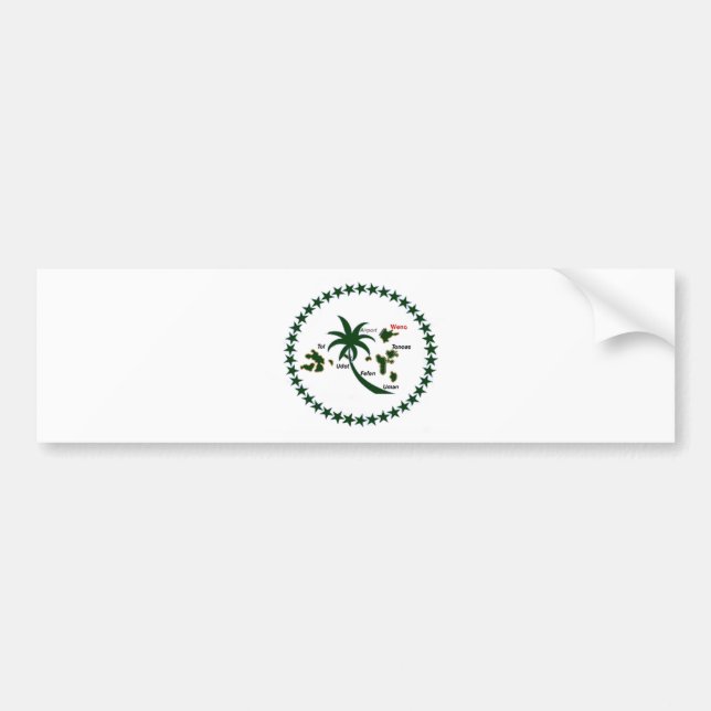Autocollant De Voiture Drapeau de Chuuk (Devant)