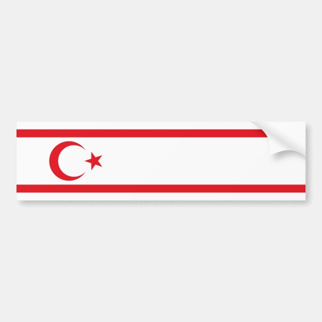 Autocollant De Voiture Drapeau de Chypre du Nord (Devant)