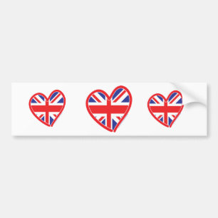 Autocollant De Voiture Drapeau de coeur de Union Jack