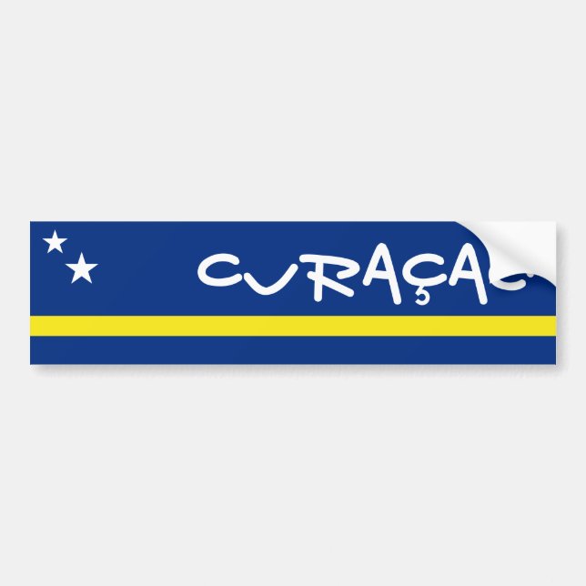 Autocollant De Voiture Drapeau de Curaçao (Devant)