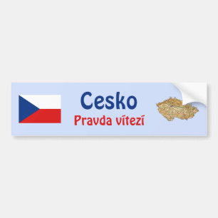 Autocollant De Voiture Drapeau de Czechia + Adhésif pour pare-chocs de