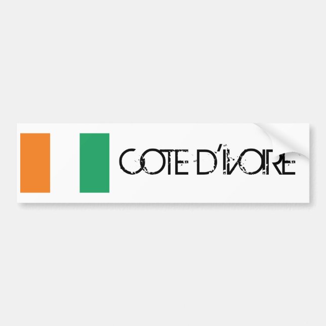 Autocollant De Voiture Drapeau de d'Ivoire de Cote (Devant)