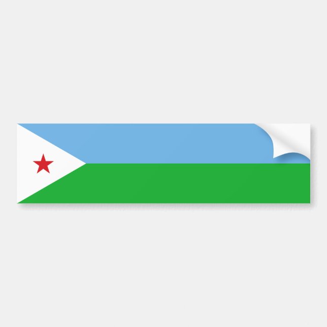 Autocollant De Voiture Drapeau de Djibouti (Devant)