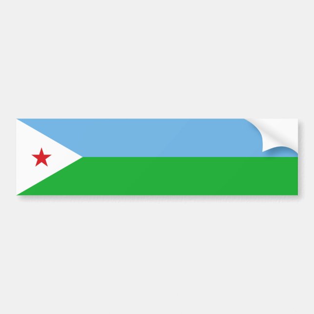 Autocollant De Voiture Drapeau de Djibouti (Devant)