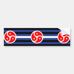 Autocollant De Voiture Drapeau de fierté de pratique en cuir