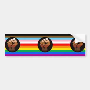 Autocollant De Voiture Drapeau de fierté POC de progrès LGBTQ+