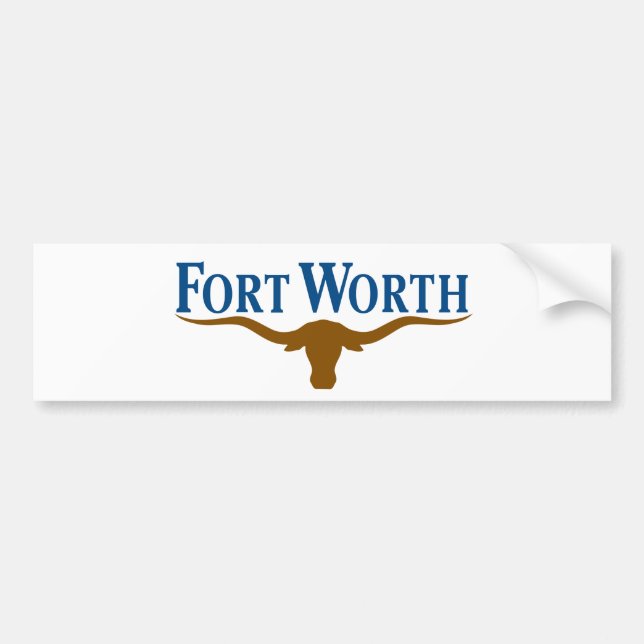 Autocollant De Voiture Drapeau de Fort Worth (Texas) (Devant)