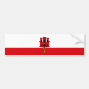 Autocollant De Voiture Drapeau de Gibraltar