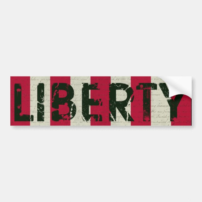 Autocollant De Voiture Drapeau de grunge de liberté (Devant)