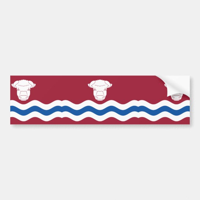 Autocollant De Voiture Drapeau de Herefordshire (comté du Royaume-Uni) (Devant)