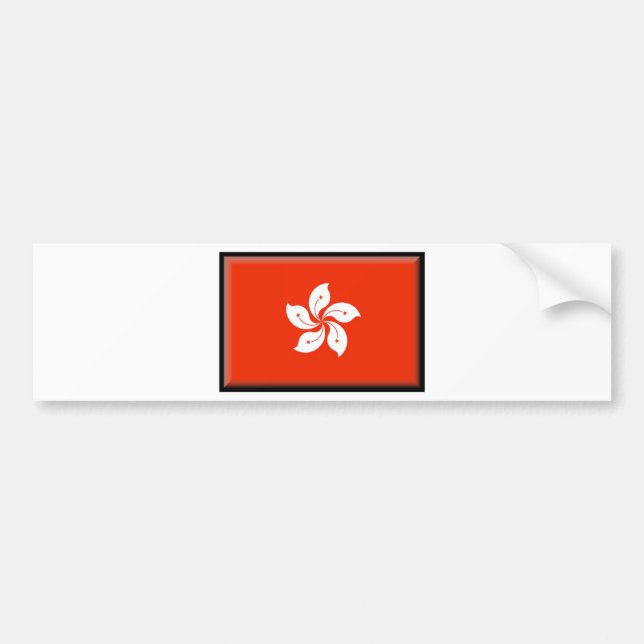 Autocollant De Voiture Drapeau de Hong Kong (Chine) (Devant)