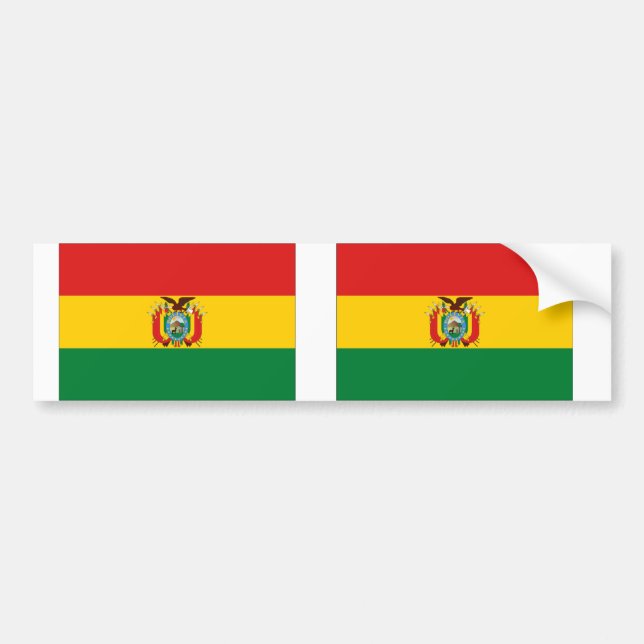 Autocollant De Voiture Drapeau de la Bolivie (Devant)