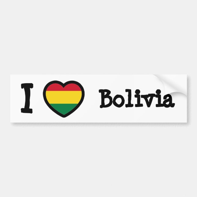 Autocollant De Voiture Drapeau de la Bolivie (Devant)
