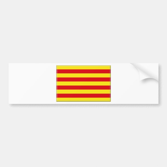 Autocollant De Voiture Drapeau de la Catalogne (Espagne) (Devant)