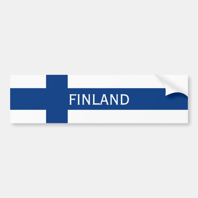 Autocollant De Voiture Drapeau de la Croix Bleue de Finlande (Devant)