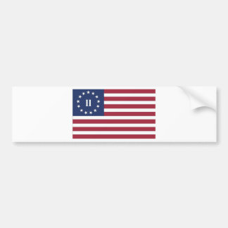 Autocollant De Voiture Drapeau de la deuxième révolution américaine