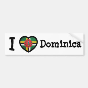 Autocollant De Voiture Drapeau de la Dominique