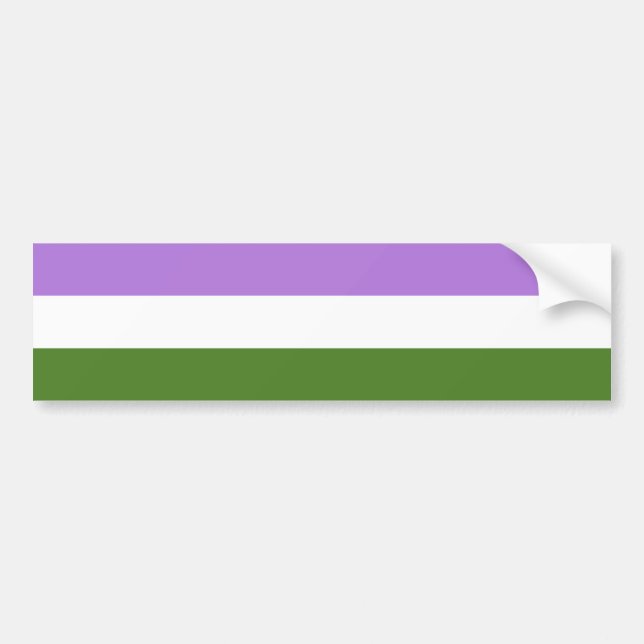 Autocollant De Voiture Drapeau de la fierté de genre (Devant)