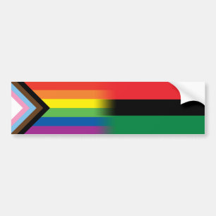 Autocollant De Voiture Drapeau de la Fierté du progrès inclusif LGBTQ pan