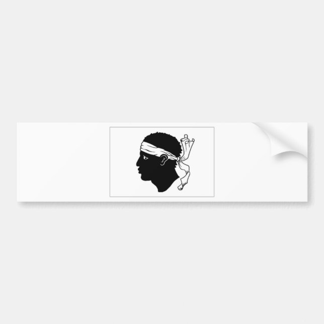 Autocollant De Voiture Drapeau de la France Corse (Devant)