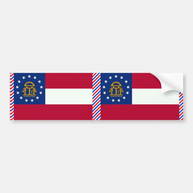 Autocollant De Voiture Drapeau de la Géorgie (Devant)