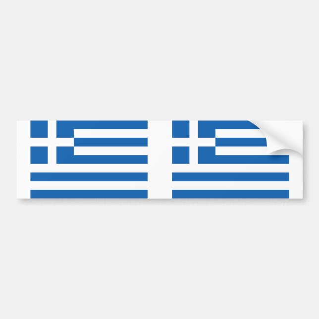 Autocollant De Voiture Drapeau de la Grèce (Devant)