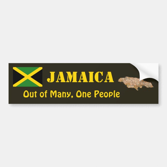 Autocollant De Voiture Drapeau de la Jamaïque + Adhésif pour pare-chocs (Devant)